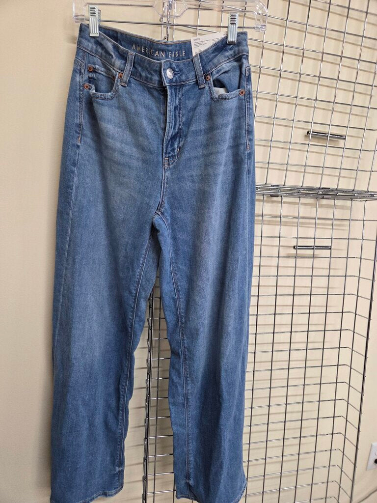 Womens American Eagle Dreamy Drape Super High-Rise Baggy Wide-Leg Jeans