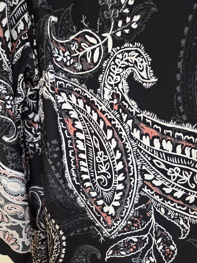 Lane Bryant black & white Paisley Print dress sz 16