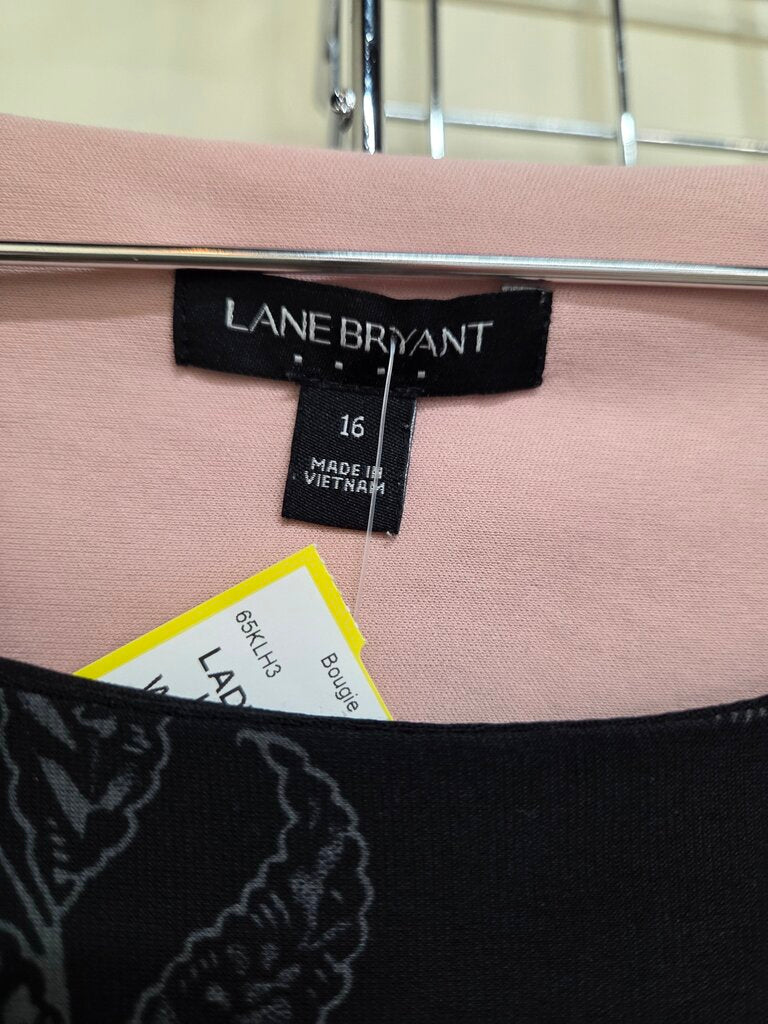 Lane Bryant black & white Paisley Print dress sz 16