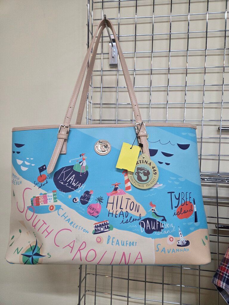 New With Tags Coated Vinyl Classic Tote Bag by Spartina