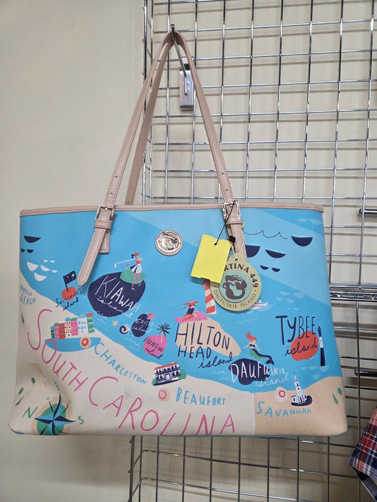 New With Tags Coated Vinyl Classic Tote Bag by Spartina
