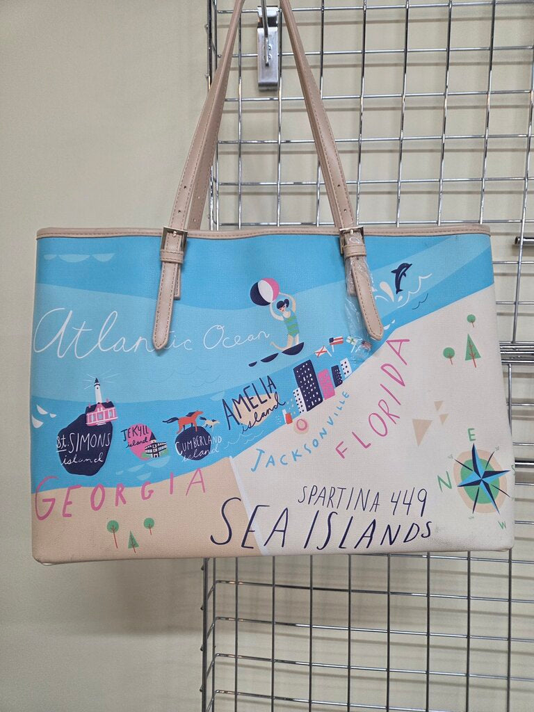 New With Tags Coated Vinyl Classic Tote Bag by Spartina