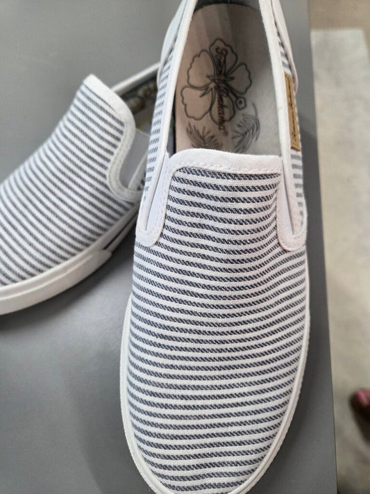 Women's Tommy Bahama Seersucker Striped Slip-On Sneakers sz 8.5