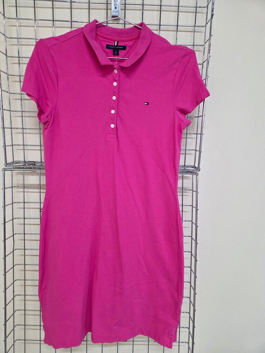 Womens Tommy Hilfiger pink polo dress sz M