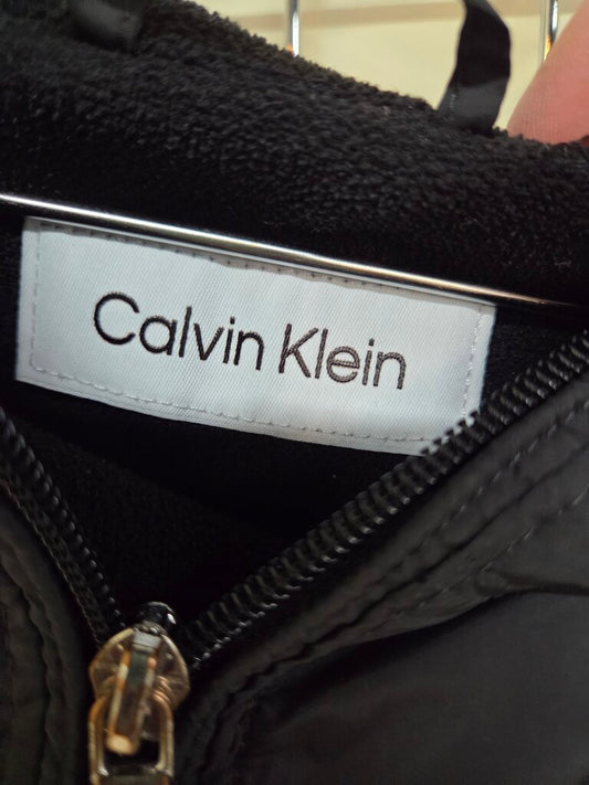 Womens Calvin Klein black hooded windbreaker jacket