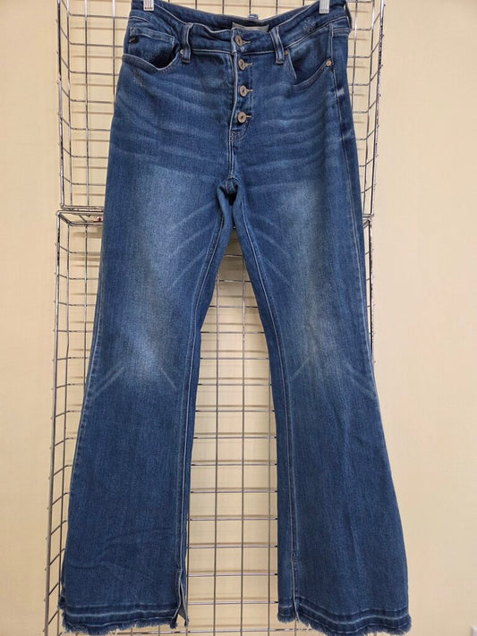 Womens Kancan Button Fly Flare Leg Jeans sz 13/30