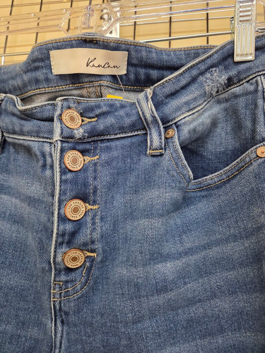 Womens Kancan Button Fly Flare Leg Jeans sz 13/30