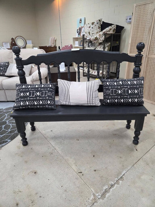 Large Black Bench
