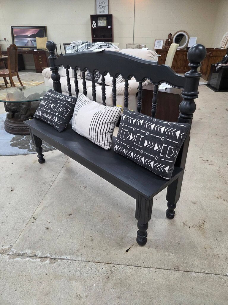 Large Black Bench