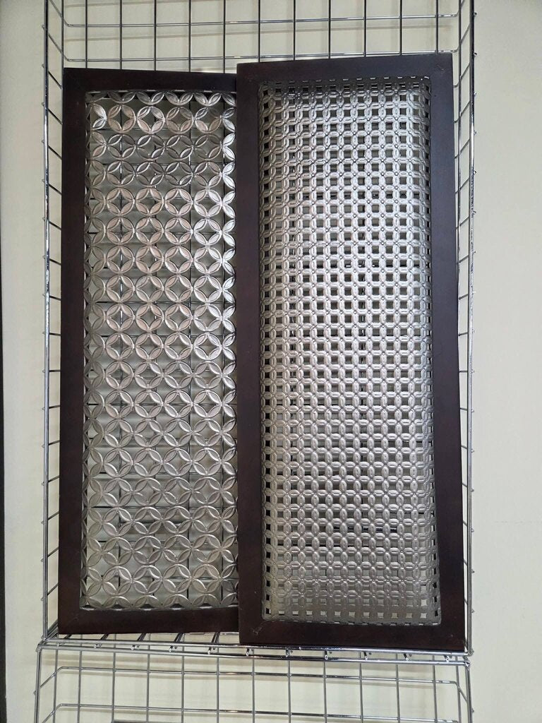 Pair of Wood/Metal Wall hangings