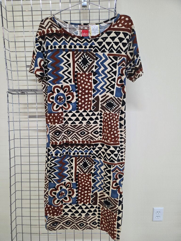 Liz&Co Geometric Print Shift Dress