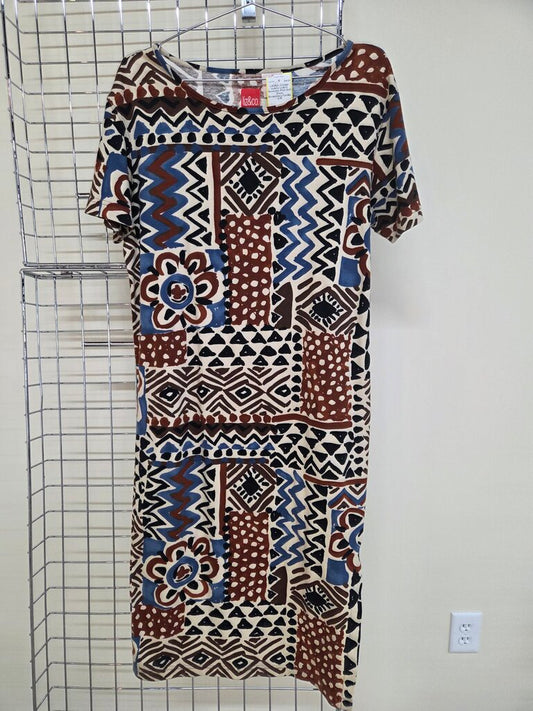 Liz&Co Geometric Print Dress sz M