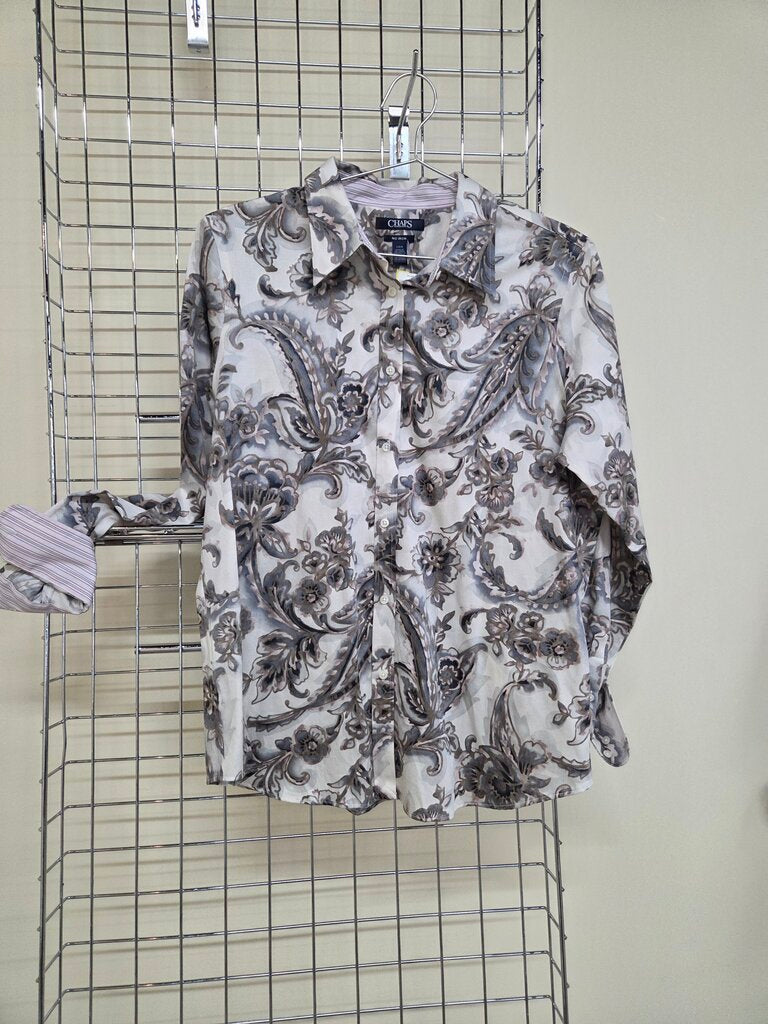 Chaps 'No Iron' L/S Paisley Print Button Up Shirt