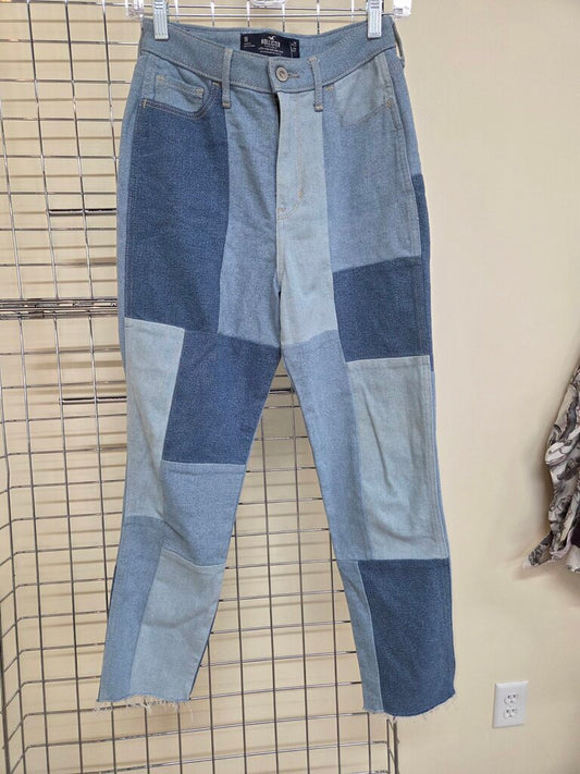 Womens Hollister Patchwork Mom Jeans sz 1R