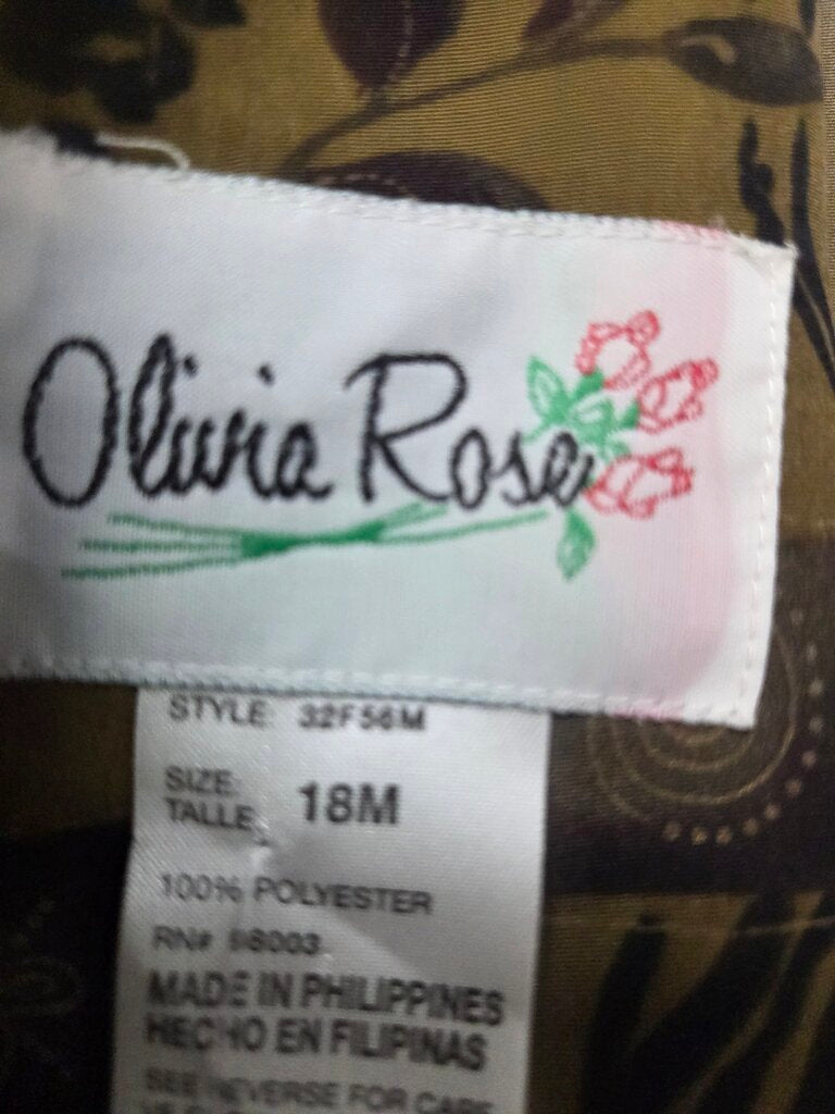 Vintage Olivia Rose Patchwork Animal Print Midi Dress