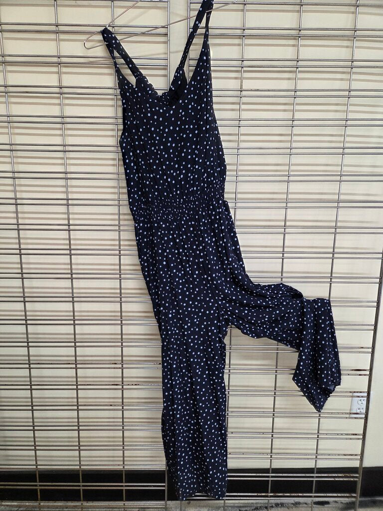 Women's Navy Blue smocked waistband jumper