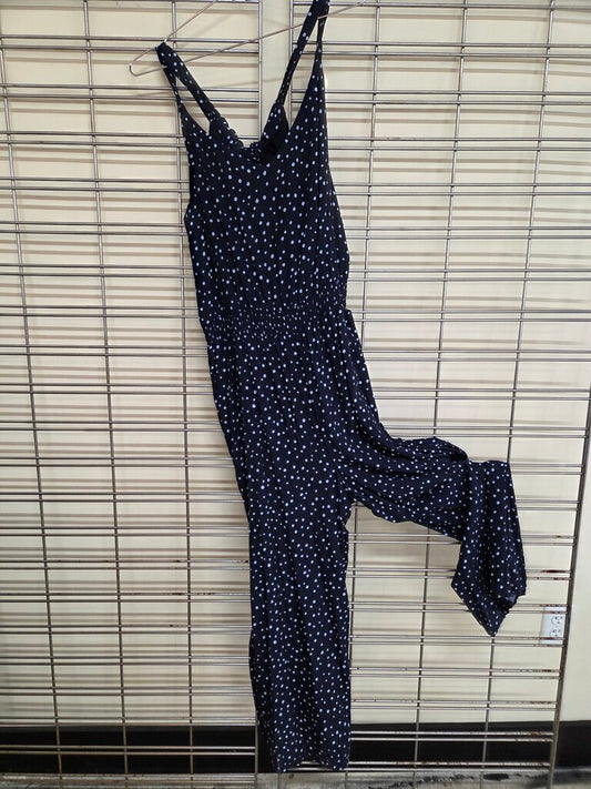 Loft Navy Blue smocked waistband jumper sz 14