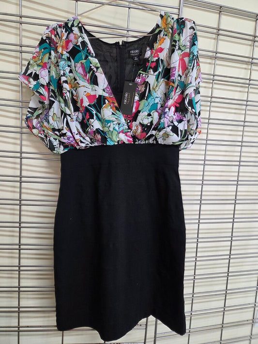 Nicole by Nicole Miller Multicolor floral print dress sz 16