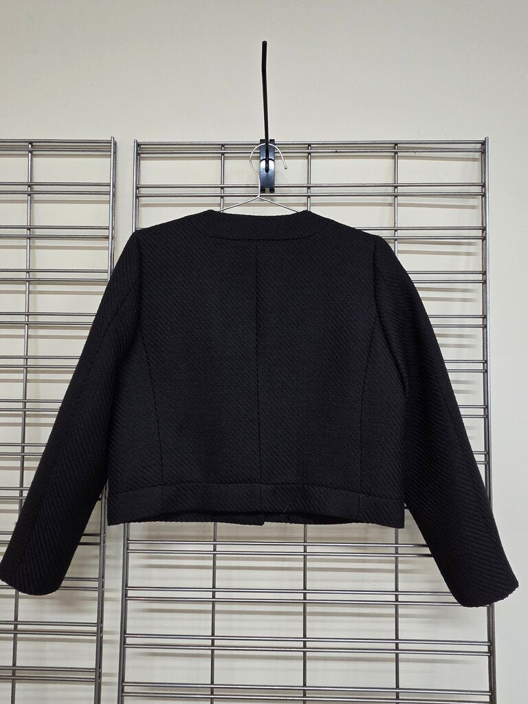 NWT-JCrew Textured Black Jacket w/Gold Crest Buttons