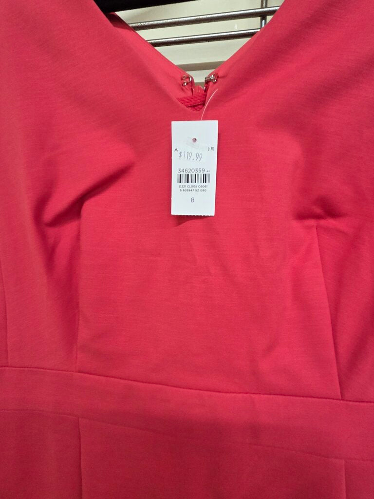 NWT-Ann Taylor Salmon Color Sleeveless Sheath Dress