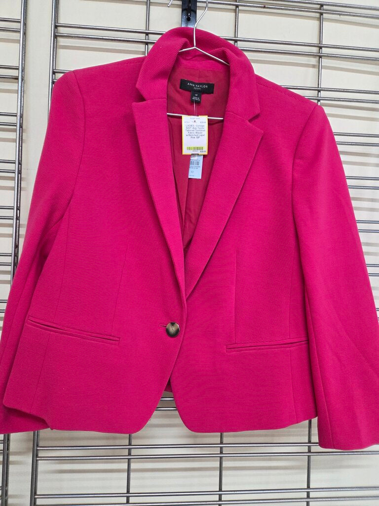 NWT Ann Taylor Tailored Textured Fabric Blazer w/Notched Lapel