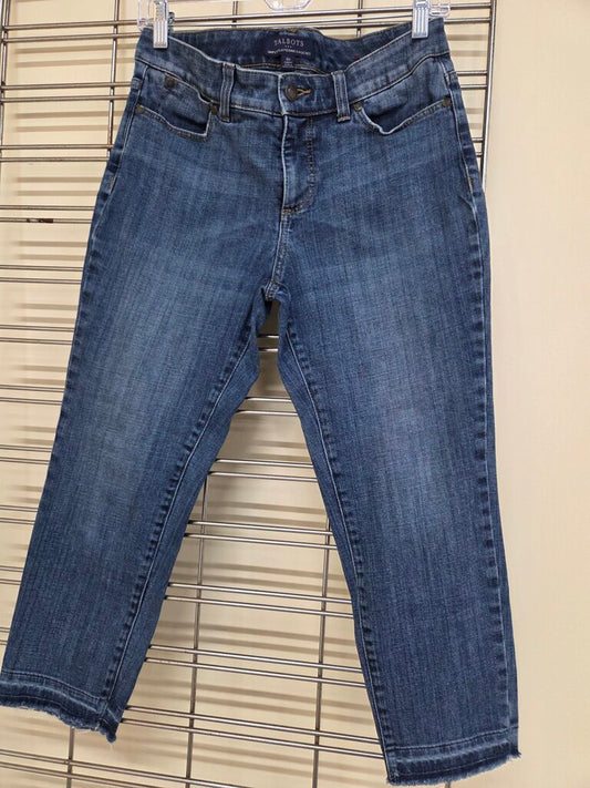 Talbots Simply Flattering 5-Pocket Unfinished Ankle Jean sz 6P