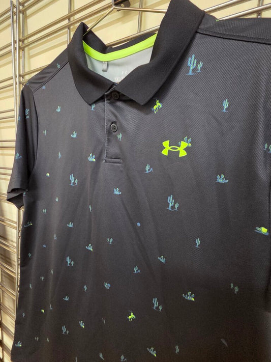 Boys Under Armour Cactus Polo Short Sleeve Shirt sz Youth XL