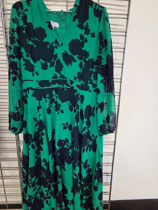 Womens Hobbs London Auroa Midi Dress sz 12