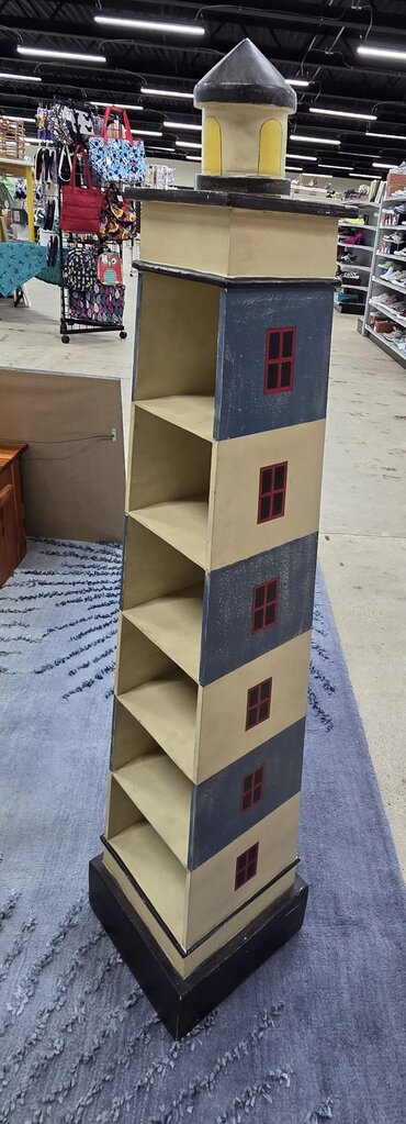 LightHouse Bookcase/Multiuse Home decor 45"Height x 11" width (bottom shelf, the widest part).