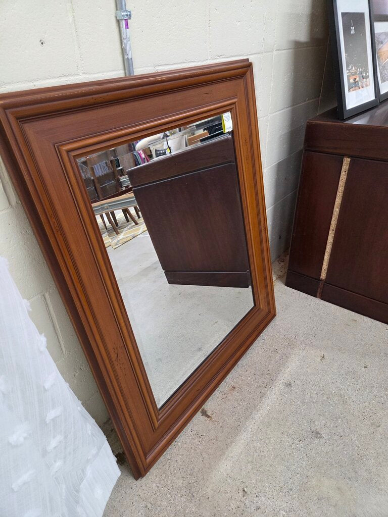 Solid Wood Framed Wall Mirror w/ Classic Molding