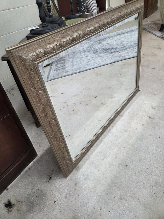 Large Ornate Beveled Mirror, with Grape Motif on the Frame 29.5 Height x 41 " Width