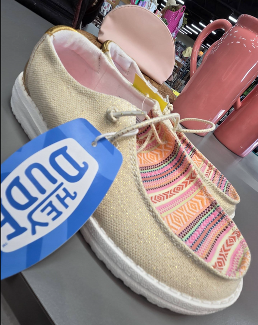 Girls NWT Hey Dude Wendy Boho Festival Shoes sz 4