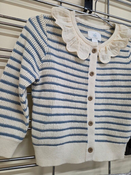 NWT Baby Girls Cloud Island 2Pc Striped Sweater Set sz 18M