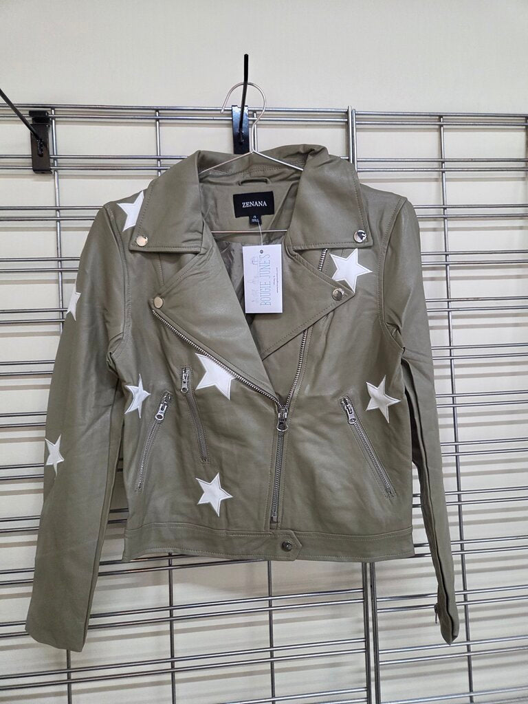 Zenana Star Moto Jacket sz L