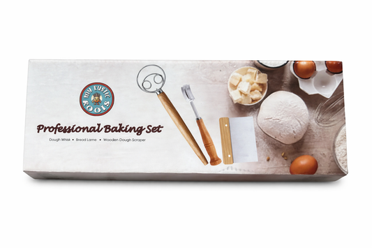 Professional Baking Set Dough Whisk, Bread Lame, & Scraper