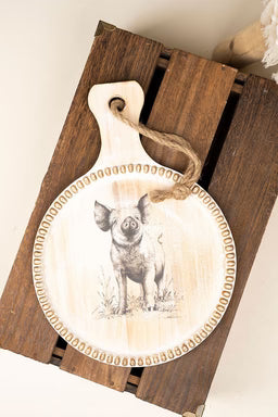 Pig wall art beaded board
