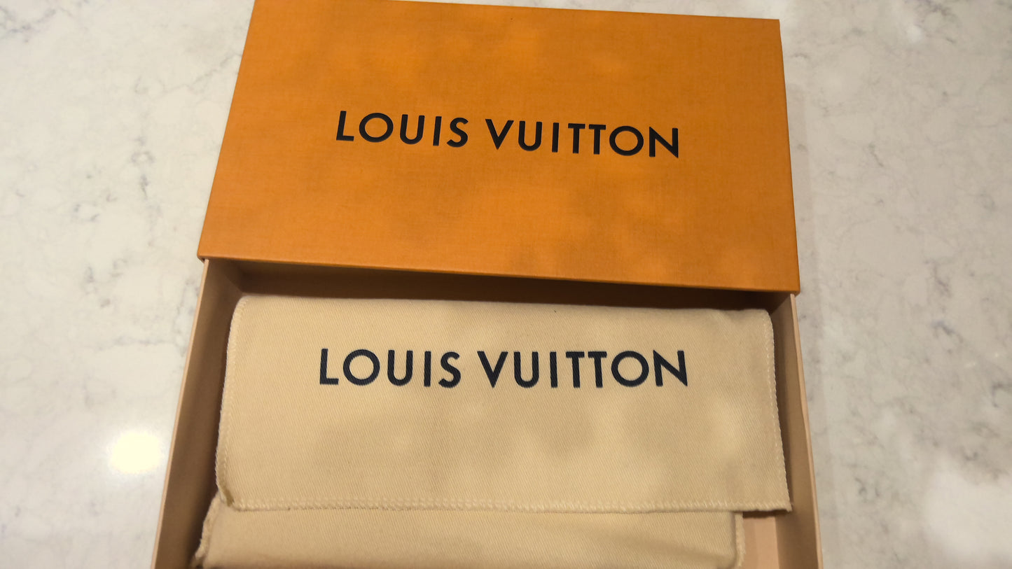 LV Monogram Wallet Brume Orange White Canvas