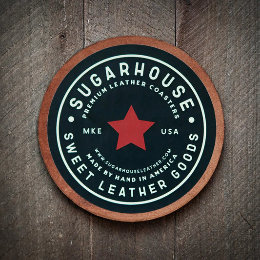 Leather Coaster- Bourbon
